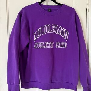 lululemon athletica Purple 'Athletic Club' Crewneck Sweatshirt